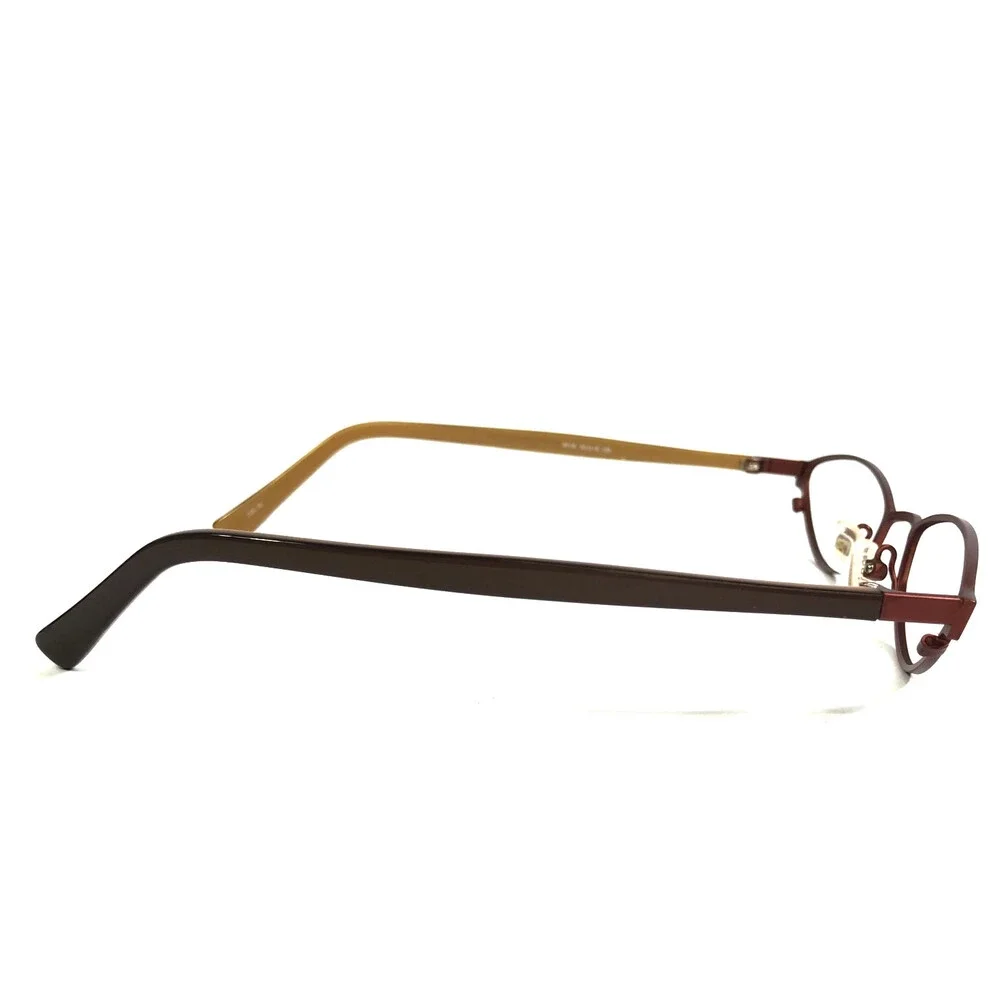 ogi Petite Eyeglasses Frames 9018 COL. 61 Brown Gold Cat Eye Wire Rim 50-19-135